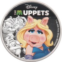 Niue 2 Dollars 2019 - The Muppets "Miss Piggy" - 1 oz Silber PP teilcoloriert