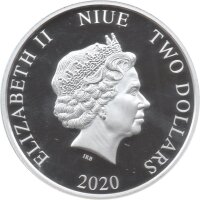 Niue 2 Dollars 2020 - Winnie the Pooh "Pooh" - 1 oz Silber PP teilcoloriert
