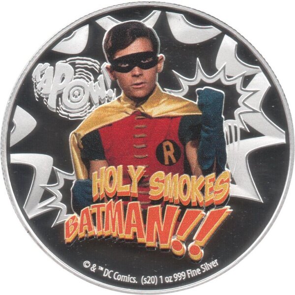 Niue 2 Dollars 2020 - DC Comics "Robin" - 1 oz Silber PP teilcoloriert