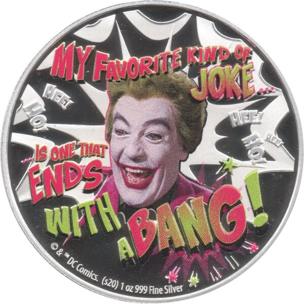 Niue 2 Dollars 2020 - DC Comics "The Joker" - 1 oz Silber PP teilcoloriert