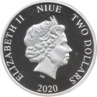 Niue 2 Dollars 2020 - DC Comics "The Joker" - 1 oz Silber PP teilcoloriert