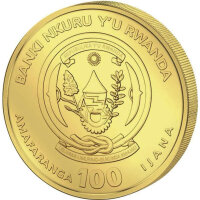 Ruanda Lunar 2025 Jahr der Schlange 1 oz Gold