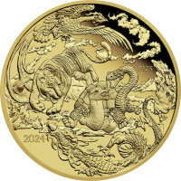 Australien Drachenserie 2024 Four Guardians 1 oz Gold...