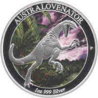 Australien 1 Dollar 2014 - Australovenator - 1 oz Silber PP teilcoloriert