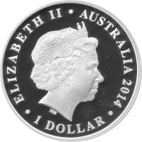 Australien 1 Dollar 2014 - Australovenator - 1 oz Silber PP teilcoloriert