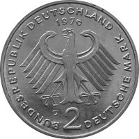 J.406 Deutschland 2 Deutsche Mark 1969 - 1987 Konrad Adenauer