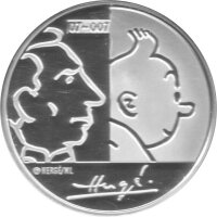 Belgien 20 Euro 2007 - 100. Geburtstag von Herge - Silber PP