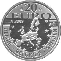 Belgien 20 Euro 2009 - Damien De Veuster - Silber PP