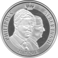 Belgien 20 Euro 2013 - Thronwechsel - Silber PP