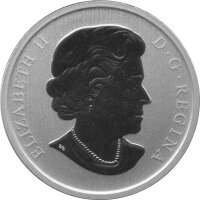 Kanada 25 Cents 2013 - Dinosaurier "Tylosaurus pembinensis" - Ku-Ni  teilcoloriert