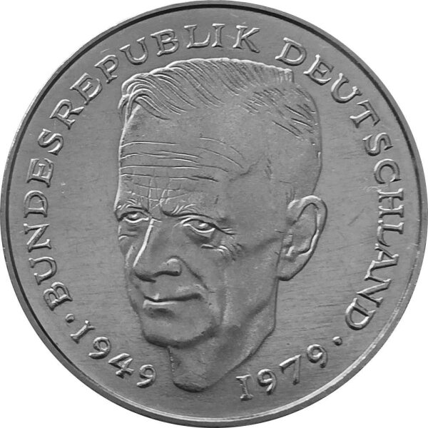 J.424 Deutschland 2 Deutsche Mark 1979 - 1993 Kurt Schumacher