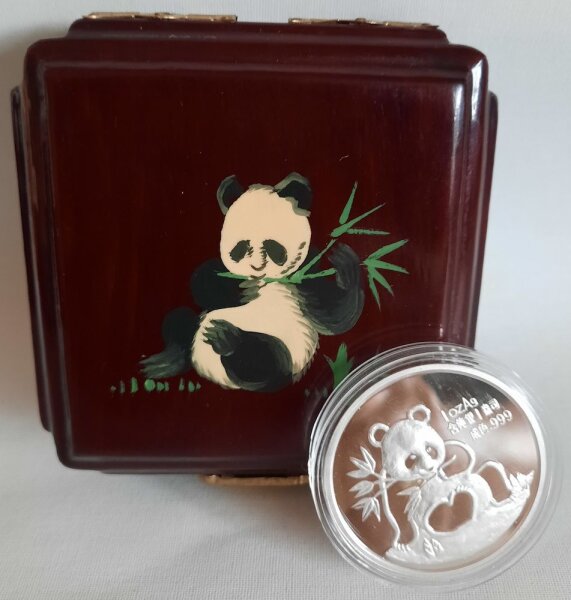 China Panda 1991 - Coin Show Munich - 1 oz Silber PP