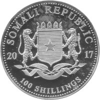Somalia Elefant 2017 - WMF Edition Privy Mark Weltzeituhr Berlin - 1 oz Silber