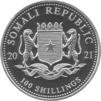 Somalia Elefant 2021 "Day and Night Edition" 2x 1 oz Silber teilcoloriert