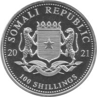 Somalia Elefant 2021 "Day and Night Edition" 2x 1 oz Silber teilcoloriert
