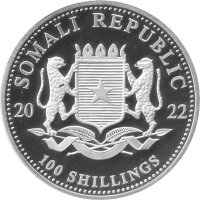 Somalia Elefant 2022 "Day and Night Edition" 2x 1 oz Silber teilcoloriert