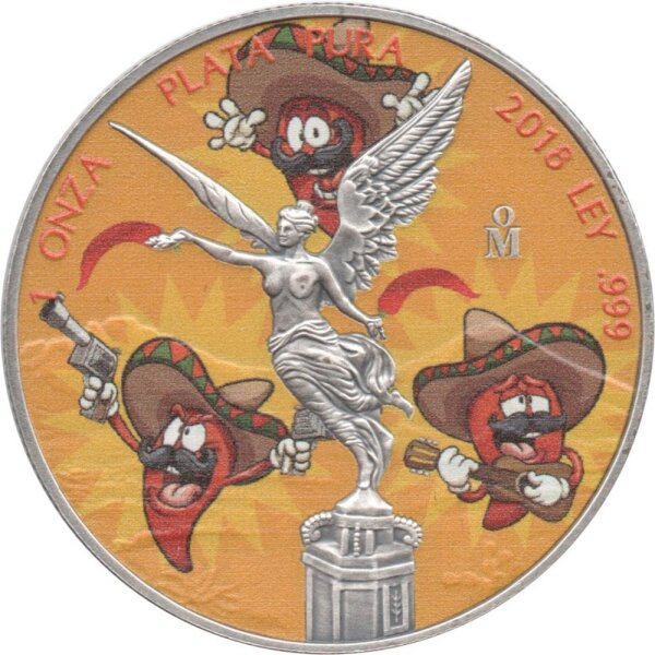 Mexiko Libertad 2018 1 oz Silber - coloriert
