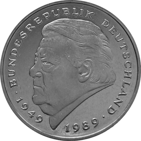 J.450 Deutschland 2 Deutsche Mark 1990 - 2001 Franz-Josef Strauß