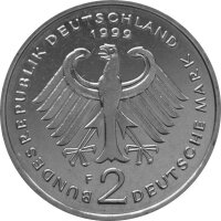 J.450 Deutschland 2 Deutsche Mark 1990 - 2001 Franz-Josef Strauß