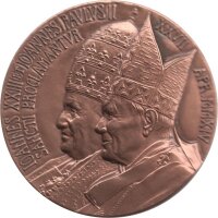 Vatikan Medaille 2014 - Heiligsprechung von Johannes XXIII. und Johannes Paul II. - Bronze