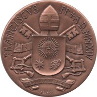 Vatikan Medaille 2014 - Heiligsprechung von Johannes XXIII. und Johannes Paul II. - Bronze