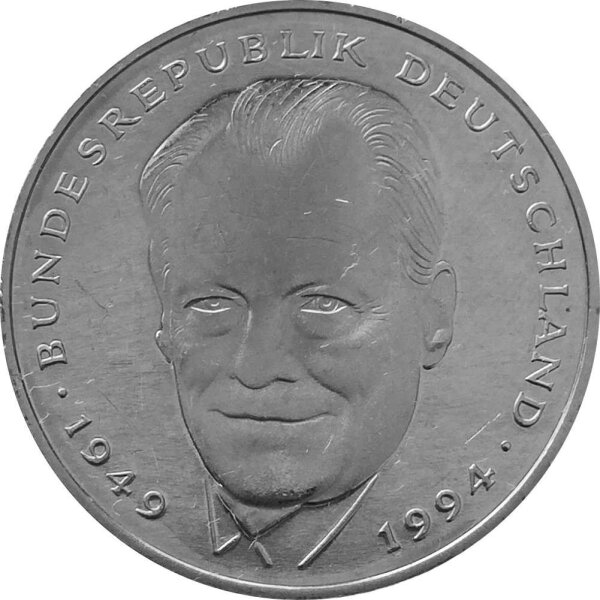 J.459 Deutschland 2 Deutsche Mark 1994 - 2001 Willy Brandt