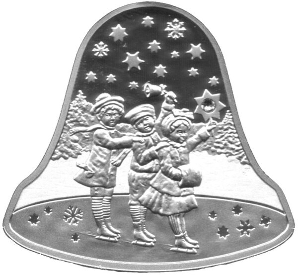 Niue 2 Dollars 2012 - Christmas Bell - 1 oz Silber PP mit Swarovskikristall