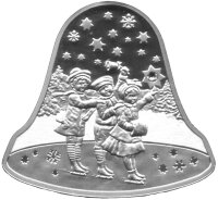 Niue 2 Dollars 2012 - Christmas Bell - 1 oz Silber PP mit...