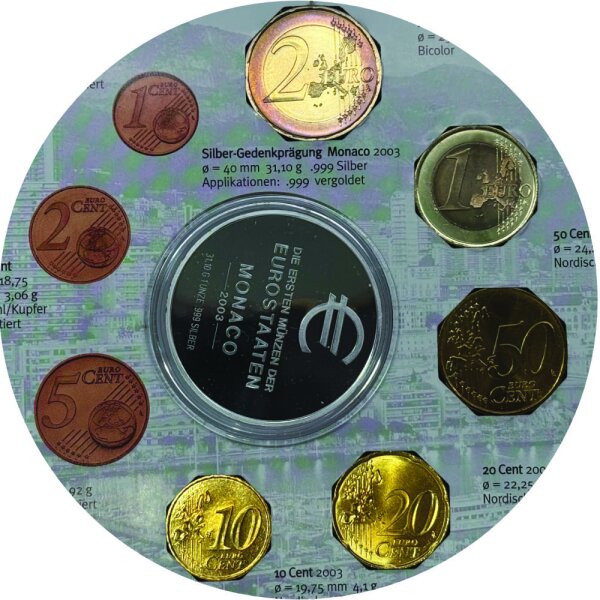 Monaco 3,88 Euro - Fürst Rainer III -  div. "KMS"