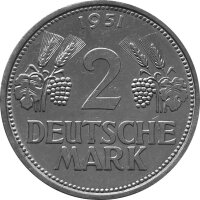 J.386 Deutschland 2 Deutsche Mark 1951 D Trauben und...