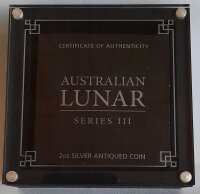 Australien Lunar III 2020 Jahr der Maus 2 oz Silber - Antik Finish