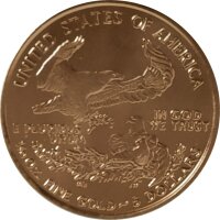 USA 5 Dollars 2007 - Liberty "Wall Street Investment" 1/10 oz Gold PP platiniert