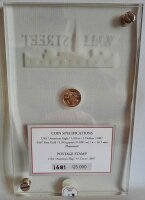 USA 5 Dollars 2007 - Liberty "Wall Street Investment" 1/10 oz Gold PP platiniert
