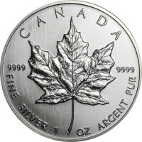 Kanada Maple Leaf div. 1 oz Silber II. Wahl