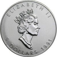 Kanada Maple Leaf div. 1 oz Silber II. Wahl