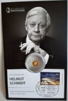 Solomon Islands 10 Dollars 2015 - Die Großen Deutschen "Helmut Schmidt" - 0,5 Gramm Gold PP