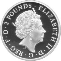 UK The Queen´s Beasts 3. Ausgabe 2018 Red Dragon 1 oz Silber PP