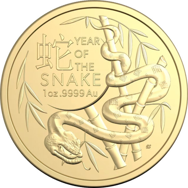Australien RAM Lunar 2025 6. Ausgabe Jahr der Schlange 1 oz Gold