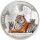 Cambodia Lost Tigers of Cambodia 4. Ausgabe 2025 1 oz Silber - Coloriert