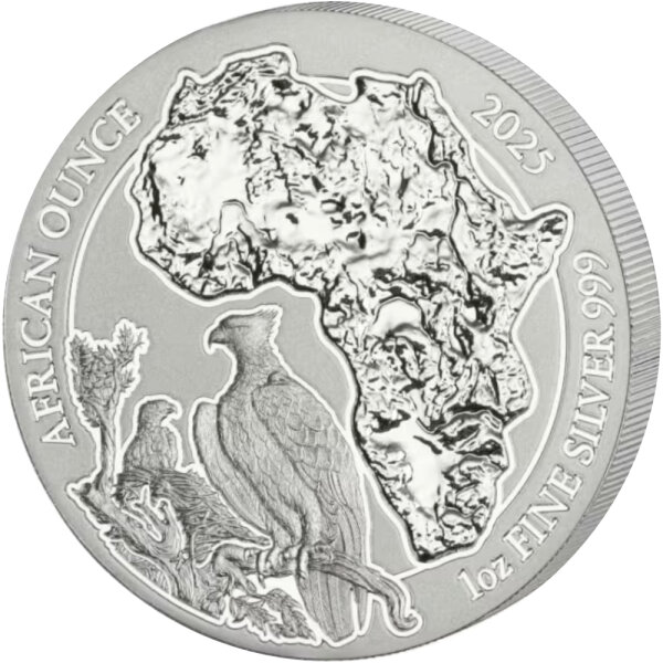 Ruanda African Ounce 2025 Kampfadler 1 oz Silber