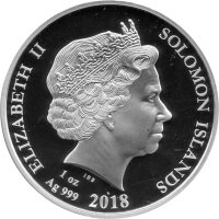 Solomon Islands 5 Dollars 2018 - 475 Jahre Kopernikus "Heliozentrische Weltbild" - Silber 1 oz PP
