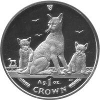 Isle of Man 1 Crown 2016 - Katze - 1 oz Silber PP
