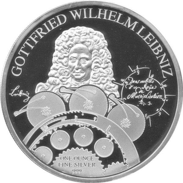 Samoa 5 Tala 2016 - 300. Todestag von Gottfried Wilhelm Leibnitz - 1 oz Silber PP