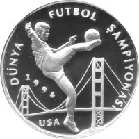 Türkei 50.000 Lira 1993 - XV. Fußball WM 1994...