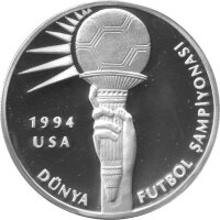 Türkei 50.000 Lira 1994 - XV. Fußball WM 1994...