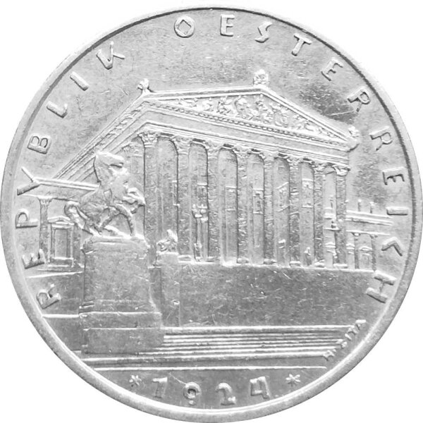 Österreich 1 Schilling 1924 Parlamentsgebäude in Wien