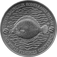 Türkei 500 Lira 1984 - F.A.O. Weltfischereikonferenz...
