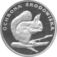 Polen 500 Zlotych 1985 - Eichhörnchen - Silber PP