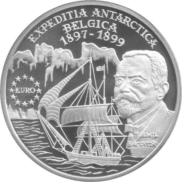 Rumänien 100 Lei 1999 - 100 Jahre Antarktis-Expedition des Schiffes Belgica - Silber PP