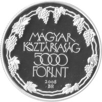 Ungarn 5.000 Forint 2008 - Weinregion Tokaj - Silber PP